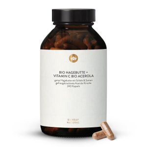 Біо шипшина + вітамін C ацерола 240 капсул | Sunday (Bio Hagebutte + Vitamin C Bio Acerola)