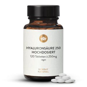 Гіалуронова Кислота 250 мг Висока Доза 120 таблеток (Hyaluronsäure 250mg Hochdosiert)