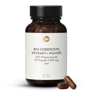 Кордицепс екстракт + порошок БІО капсули 90 шт (Bio Cordyceps Extrakt + Pulver Kapseln)