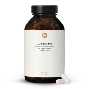 L-Аргінін Основа 635 мг Капсули з Ферментації Веган 240 шт (L-Arginin Base Kapseln Aus Fermentation, Vegan)