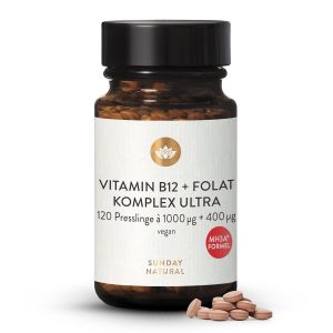 Вітамін B12 MH3A® + Фолієва кислота 1000/400 мкг, 120 таб (Vitamin B12 MH3A® + Folsäure (Folat) 1000µg + 400µg Presslinge)