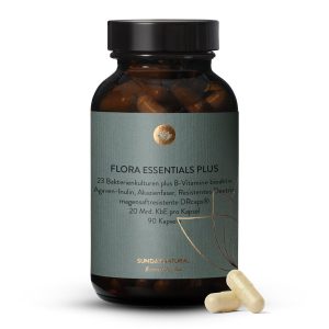 Флора Есенціалс Плюс — 23 штами пробіотиків + B-комплекс, 90 капсул (Flora Essentials Plus)