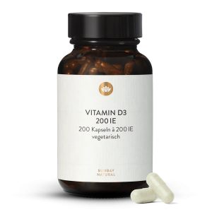 Вітамін D3 200 МО 200 капсул — преміум якість із ЄС (Vitamin D3 200IE 200 Kapseln)
