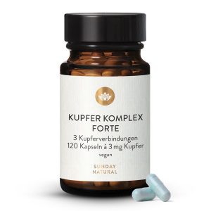 Мідь Комплекс Форте 3 мг — 120 веганських капсул (Kupfer Komplex Forte 3mg)