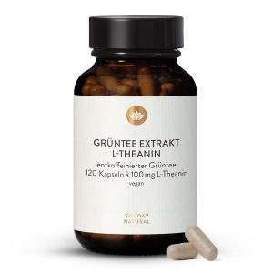 L-Теанін 100 мг екстракт зеленого чаю 120 капсул (Grüntee Extrakt  L-Theanin 100 mg Kapseln)