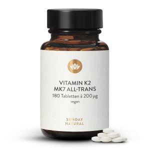 Вітамін K2 200 мкг MK7 All-Trans таблетки — 180 шт (Vitamin K2 200 µg MK7 All-Trans Tabletten)