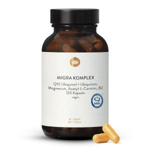 Migra Energy Q10 Магній B2 Ацетил-карнітин 120 капсул (Migra Energy Komplex Q10, Magnesium, B2, Acetyl-L-Carnitin)