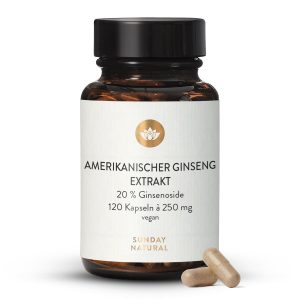 Американський женьшень 20% екстракт 250 мг 120 капсул (Amerikanischer Ginseng 20%)
