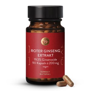 Екстракт Червоного Женьшеню 19,5% Панакс 90 капсул (Roter Ginseng Extrakt 19,5%)