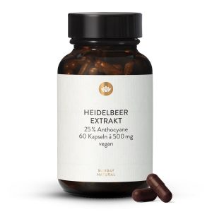 Екстракт Чорниці 500 мг Капсули з Антоціанами 125 мг (Heidelbeer Extrakt Kapseln)