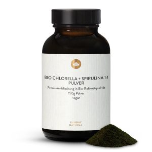 Хлорела + Спіруліна порошок органічний 150г — sunday.co.ua (Chlorella + Spirulina Pulver)