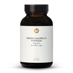 Біла хлорела порошок з Португалії 150г | Chlorella vulgaris (Chlorella Weiss Pulver)