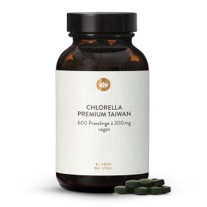 Хлорела Тайвань пресовані таблетки 600 шт — CGF і хлорофіл (Chlorella Taiwan Presslinge)