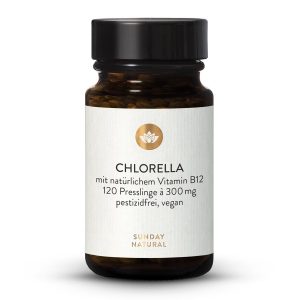 Хлорела з вітаміном B12 з Німеччини 120 таблеток (Chlorella DE B12 Presslinge)
