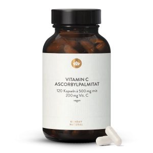 Вітамін C аскорбілпальмітат 200 мг 120 капсул – жиророзчинний (Vitamin C Ascorbylpalmitat)