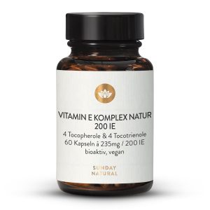 Вітамін E комплекс натуральний 200 МО з рисової олії 60 капсул (Vitamin E Komplex Natur 200 IE)
