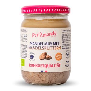 Хрустка мигдальна паста Біо Perl'Amande 250г | Сирий продукт (Crunchy Mandelmus Bio)