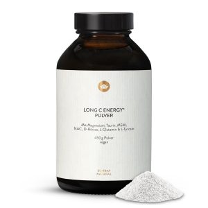 Long C Energy Порошок — вітамін C, магній, NAC, таурин 450 г (Long C Energy Pulver)
