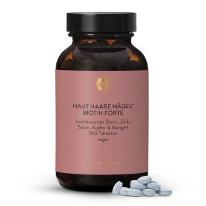 Біотин Форте для шкіри, волосся та нігтів — 360 таблеток (Haut Haare Nägel Biotin Forte)
