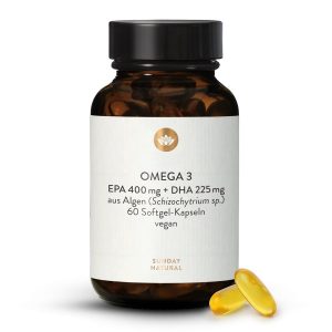Омега-3 ЕПК 400 мг + ДГК 225 мг Веган з водоростей 60 капсул (Omega 3 EPA 400 mg + DHA 225 mg Vegan)