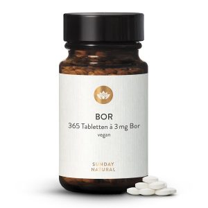 Бор 3 мг тетраборат натрію 365 таблеток — добавка для здоров'я (Bor Tabletten 3mg Natriumborat)