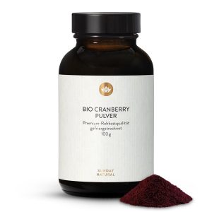 Органічний порошок журавлини з Канади — 100г | Sunday (Bio Cranberry Pulver)