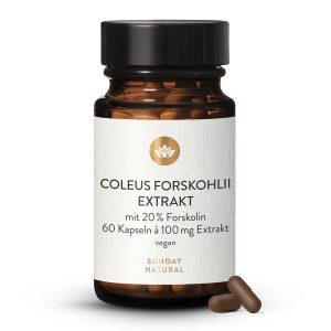 Екстракт Колеус Форсколії 20% Форсколін 60 капсул (Coleus Forskohlii Extrakt Kapseln)