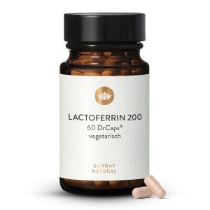 Лактоферин 200 мг — натуральний із коров'ячого молока, 60 капсул (Lactoferrin 200 mg)