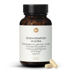 Комплекс заліза 14 мг Ультра з вітаміном C | 60 капсул (Eisen Komplex 14mg Ultra)