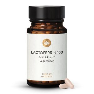 Лактоферин 100 мг — натуральний протеїн з молока, 60 капсул (Lactoferrin 100mg)