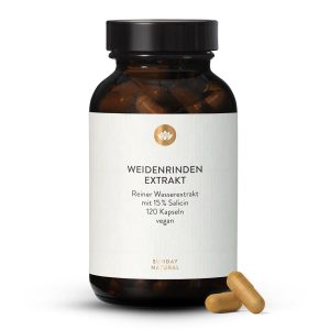 Екстракт кори верби 400 мг, 15% саліцину, 120 капсул (Weidenrinden Extrakt Kapseln)