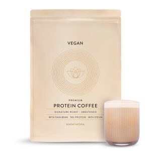 Протеїнова кава з бобів та гороху підсолоджена стевією 1000г (Protein Coffee Sweetened)