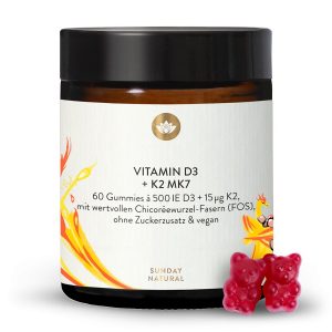 Вітамін D3 + K2 MK7 жувальні цукерки для дітей від 4 років (Vitamin D3 + K2 MK7 Kids Gummies)