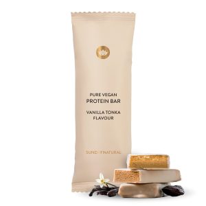 Веганський протеїновий батончик Ваніль Тонка 40г | Pure Vegan (Pure Vegan Protein Bar Vanilla Tonka)
