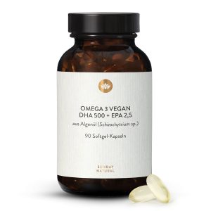 Омега-3 ДГК 500 мг ЕПК Веган з мікроводоростей 90 капсул (Omega 3 DHA 500 EPA 2,5 Vegan)