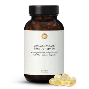 Омега-3 ДГК 175 ЕПК 90 Веган з мікроводоростей 120 капсул (Omega 3 DHA 175 EPA 90 Vegan)