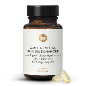 Омега-3 ДГК 250 Веган з водоростей — 60 капсул | Sunday (Omega 3 DHA 250 enhanced vegan)