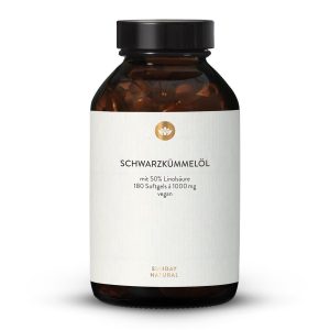 Олія Чорного Кмину 1000 мг капсули Nigella Sativa 180 шт (Schwarzkümmelöl)