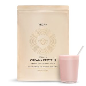 Веганський вершковий протеїн полуниця 1000 г | sunday.co.ua (Creamy Protein Natural Strawberry)