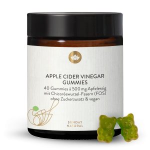 Яблучний Оцет Жувальні Цукерки 500мг з FOS — 40 шт (Apple Cider Vinegar Gummies)