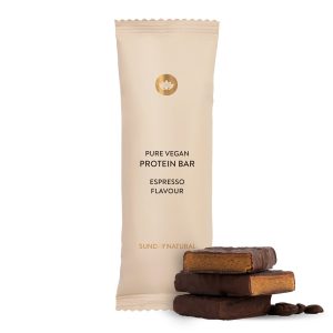 Веганський протеїновий батончик Pure Еспресо 40г | 25% білка (Pure Vegan Protein Bar Espresso)