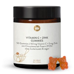 Вітамін C + Цинк Гумі з FOS апельсин 50 шт | sunday.co.ua (Vitamin C + Zink Gummies)