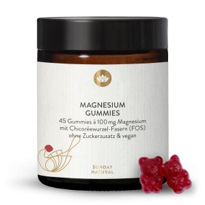 Магній жувальні цукерки з FOS та малиною — 45 шт (Magnesium Gummies)
